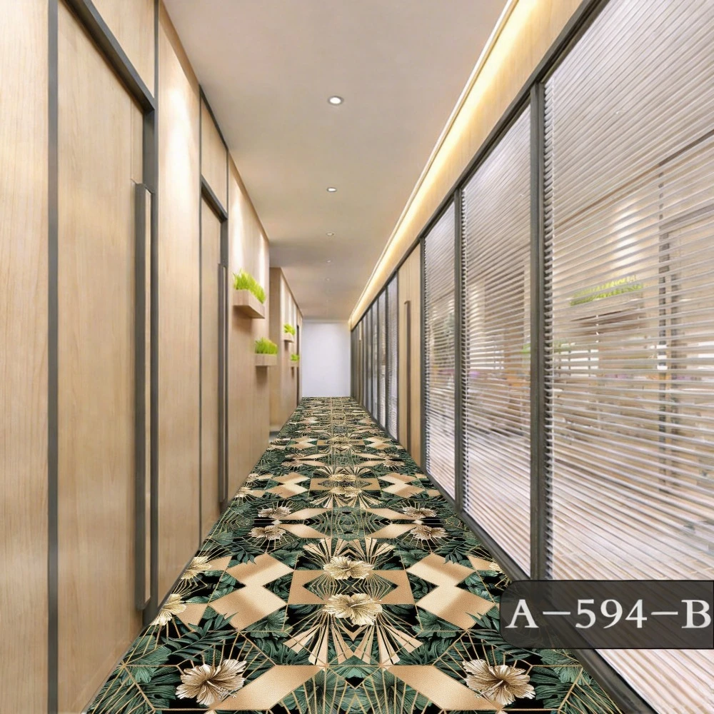 Retro Long Corridor Carpet Runners Aesthetic Luxury Hotel Hallway Decoration Home Aisle Non-slip Long Mat Walkway Rug Washable
