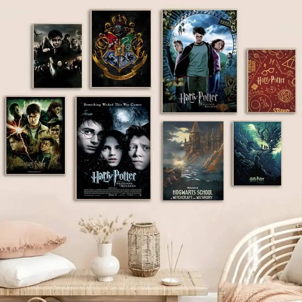 1 pieza de pintura en lienzo sin marco, pintura clásica de la película Harry Potter, decoración del hogar, arte, nuevo regalo para niños