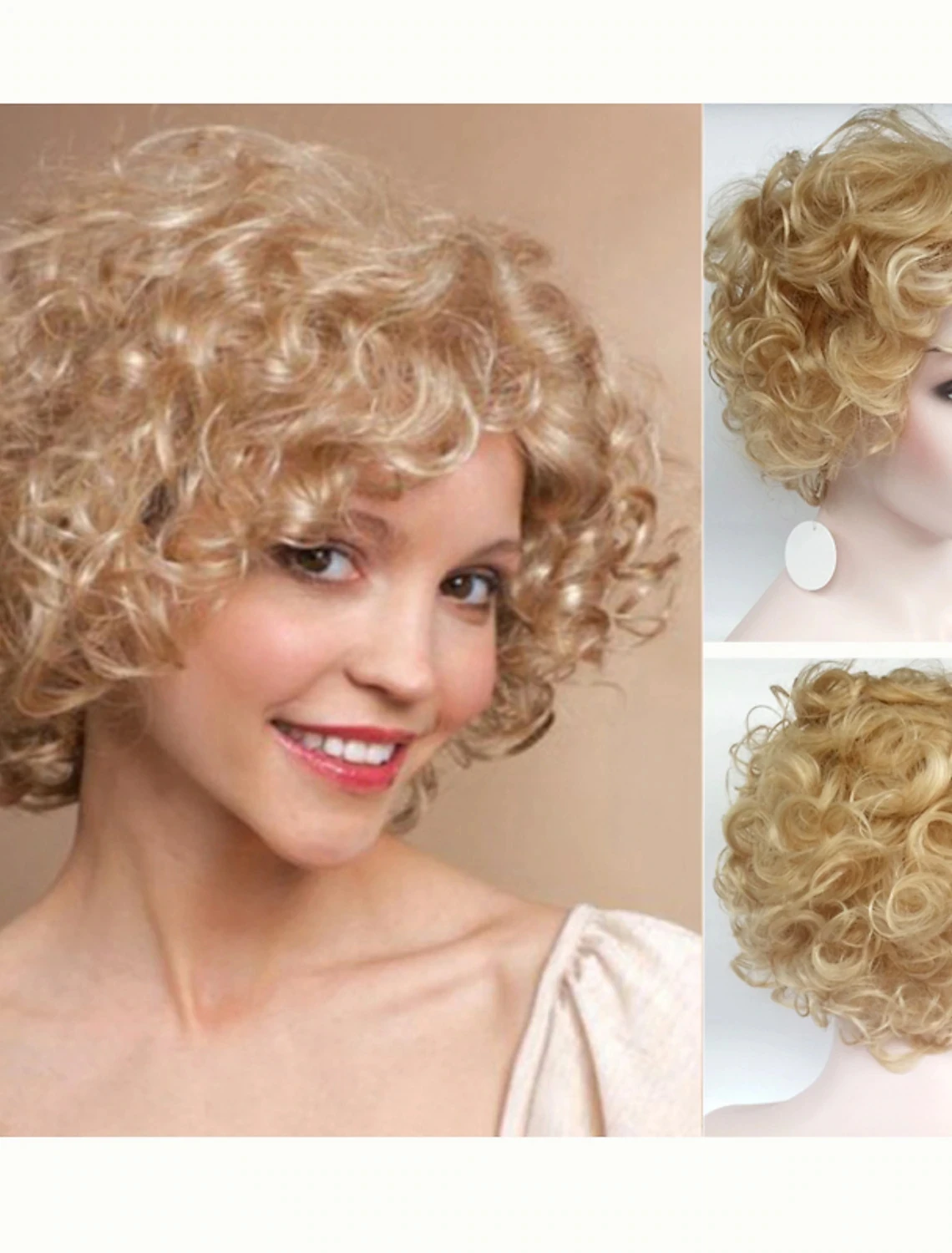 

short Wavy curly hair cuts wig for women full wig heat resistant fiber party wigs capless wig