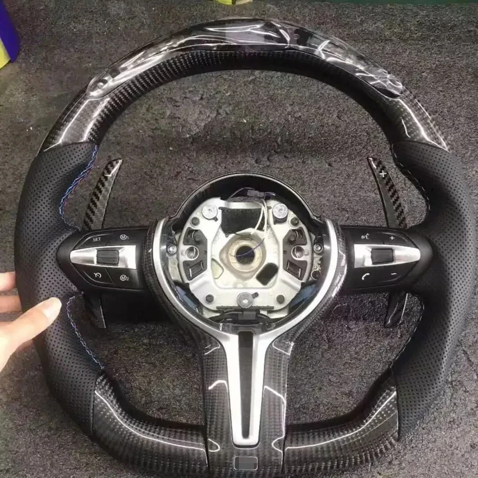 Best custom Carbon fiber m sport steering wheel for bmws  f30 steering wheel f10 f30 e60 e90 g30 e46 e92 led