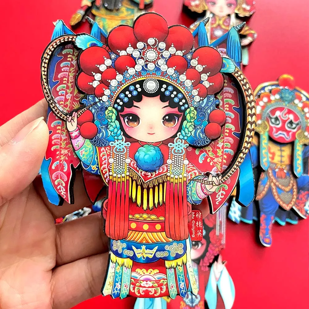 

National Quintessence Peking Opera Facial Makeup Opera Characters Refrigerator Stickers Chinese Style Souvenirs Special Gifts
