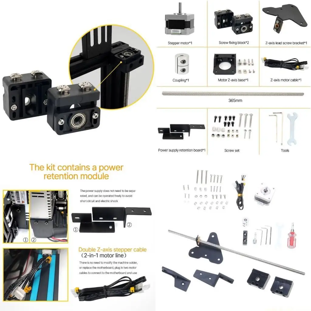 

Комплект двойной оси Z, модернизация шагового двигателя с ходовым винтом, деталь 3D-принтера для Ender 3/3S