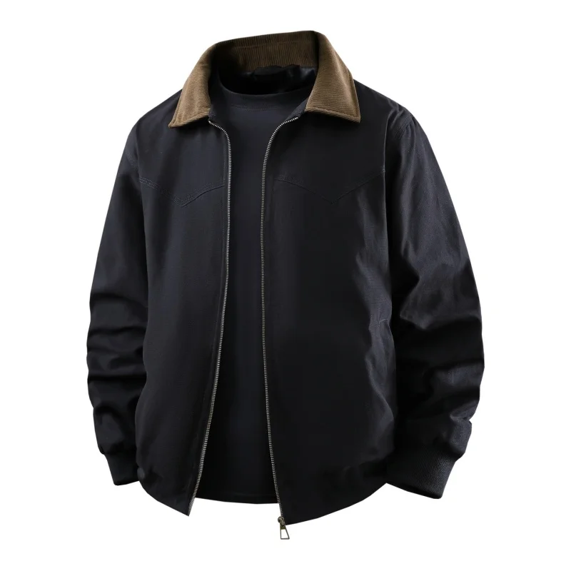 Outdoors Exercise Solid Comfort Men Jacket New Casual Versatile Tops Spring Autumn Loose Simplicity Fashion Lapel Coat Men