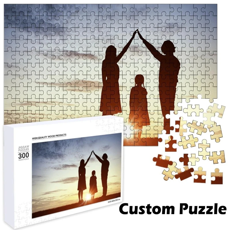 1000pcs Photo DIY Custom Jigsaw Puzzle Customize Personalized Picture Puzzle Festival Christmas Gift Home Decor Collectible Gift