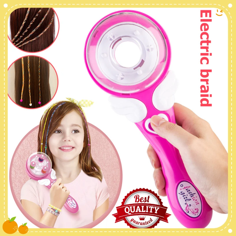 DIY Braiding Hairstyle Tool Electric Automatic Hair Braider Twist Braider Machine Weave Roller Hairstyle Machine Set Child Gift