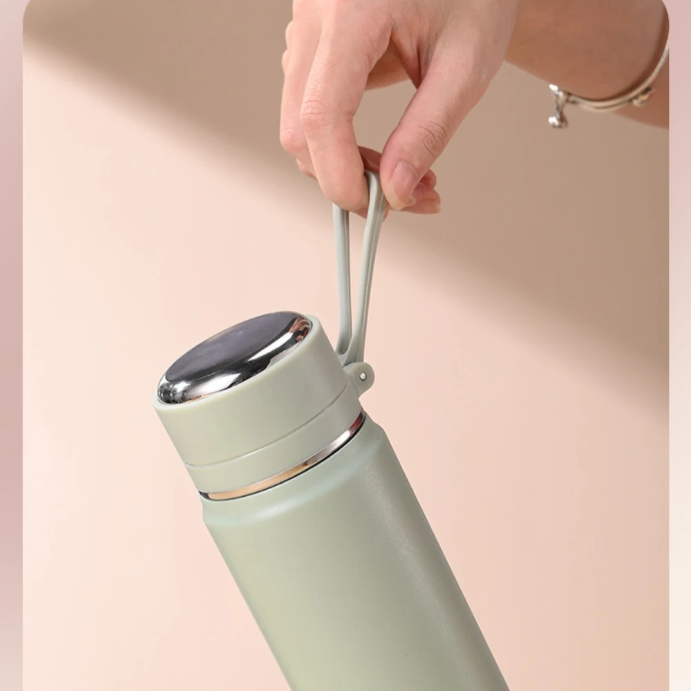 600 مللي زجاجة مياه حرارية من الفولاذ المقاوم للصدأ Ins نمط مانعة للتسرب زجاجة ترمس للسفر زجاجة مياه معزولة محمولة للطلاب #4