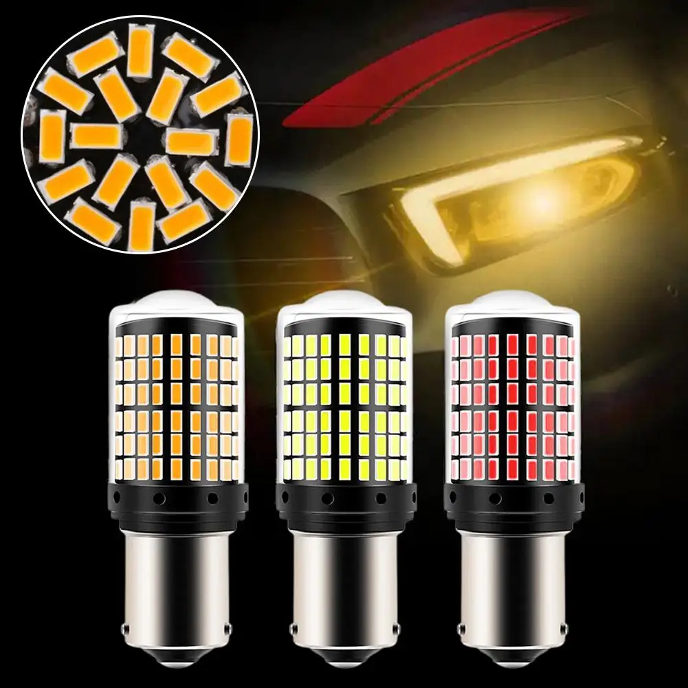 144SMP 1156 BA15S P21W BAU15S PY21W 7440 W21W P21/5W 7443 Lamp Light 54smd Turn 1157 Signal Reverse 3157 LED Bulbs T1S1