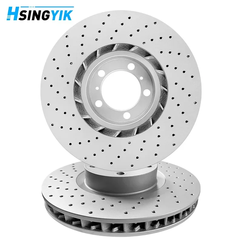 Replacement Ported Track Axle Pads 9Y0615301A 9Y0615302A Front Brake Disc for E-TRON GT Saloon CAYENNE