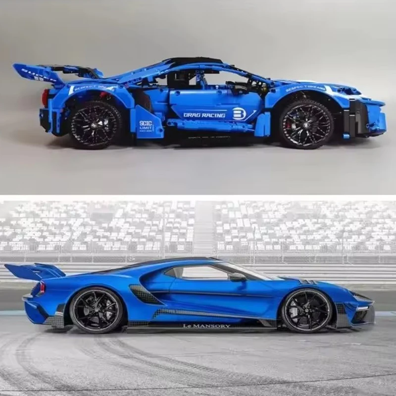 MOC Technical 1:8 Concept Supercar 88016 GT Model Building Block Bricks Puzzle Assembly DIY Toy Christmas Gift Kids