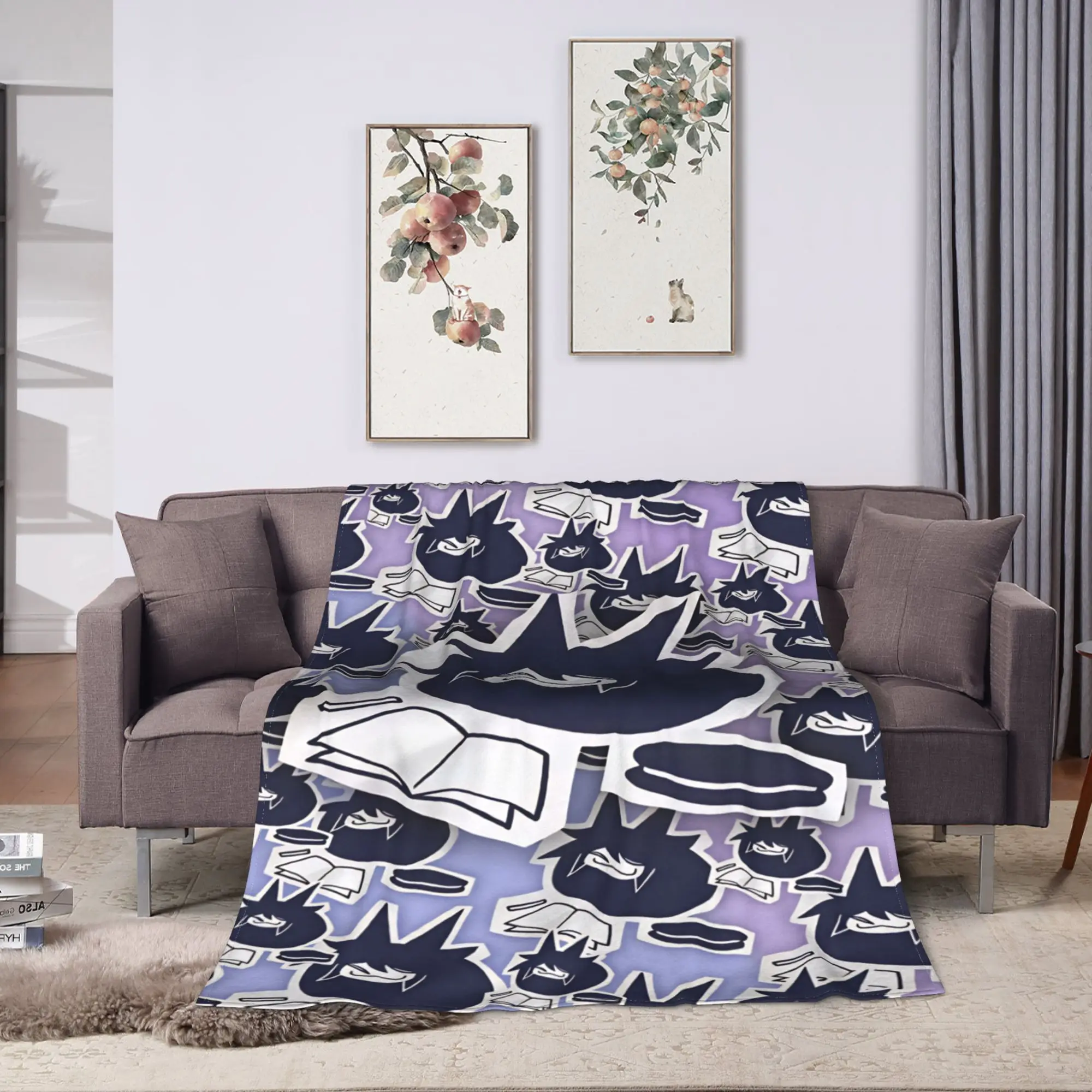 Fundamental Paper Education Anime Blanket  Warm Comfortable Plush Bedding Throws For Home Decor Flannel Bedspread Bed Cover