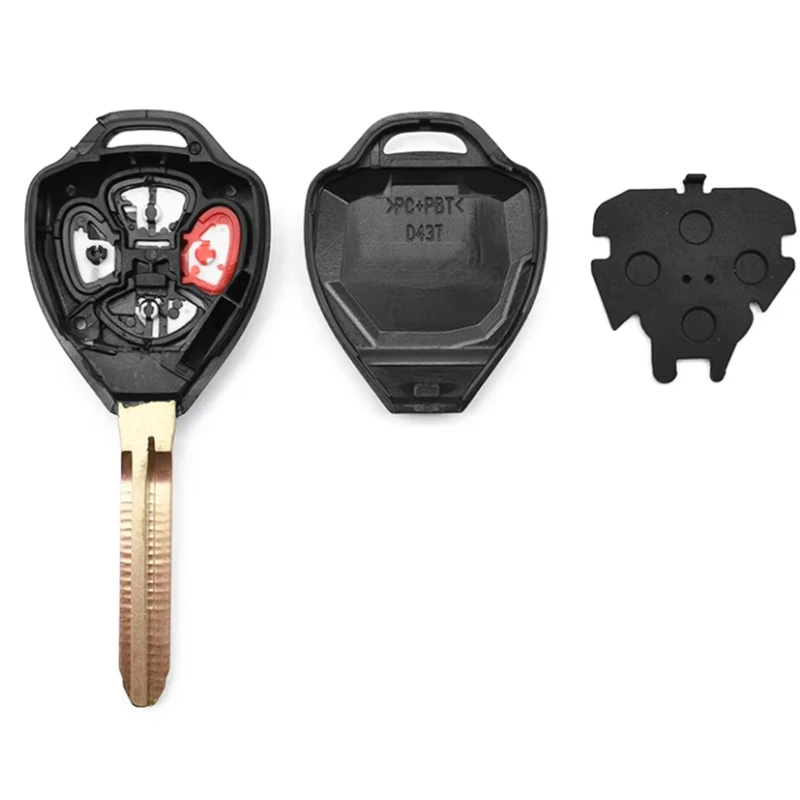 FLYBETTTER OEM 4Button Replacement Key Case Transponder Key Shell For Toyota Camry Corolla Avalon Venza Yaris