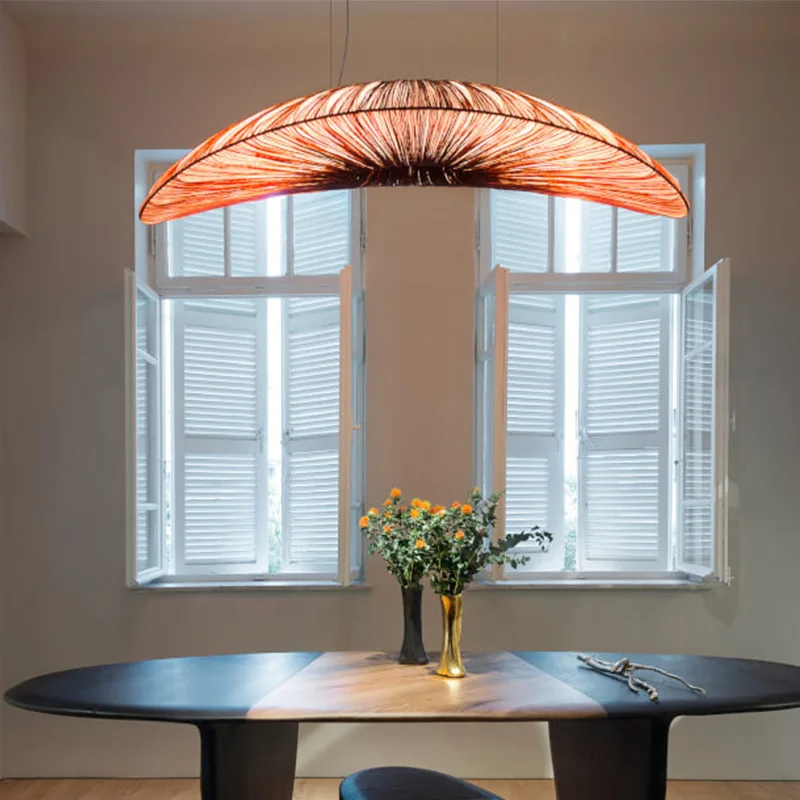 Designer Marine Cloth Chandelier Art Sailboat Ceiling Chandelier Living Dining Room Large Hanging Lamp LED Fabric Pendant Lamp