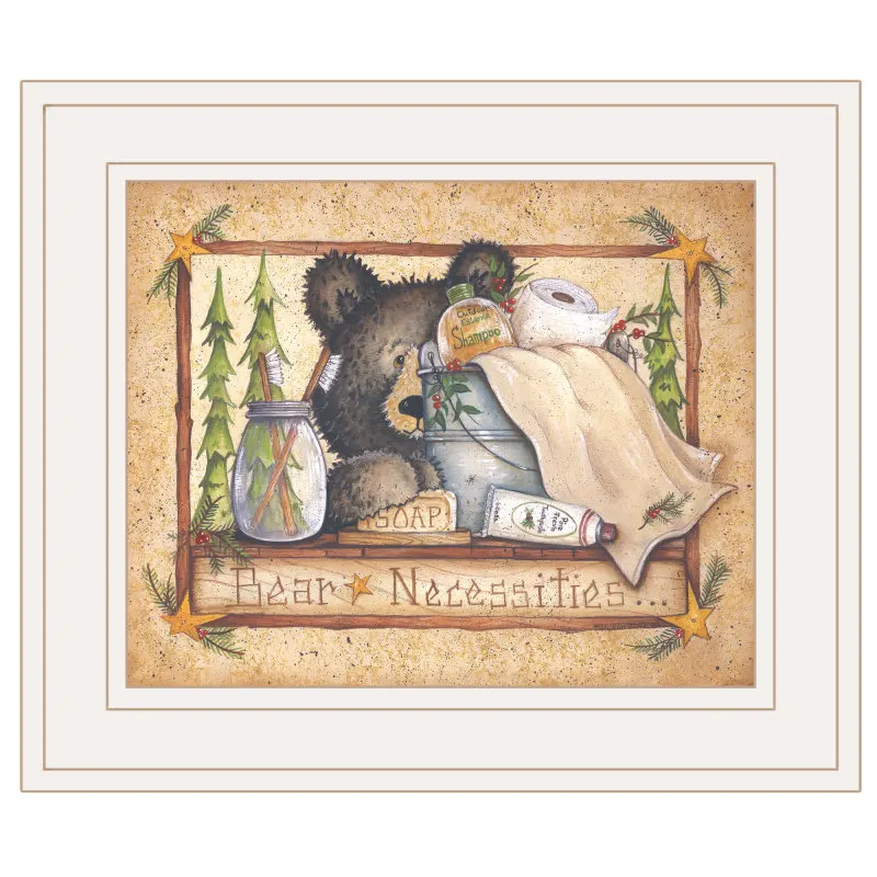 

Bear Necessities by Mary Ann June, Ready to Hang Framed Print, White Frame
