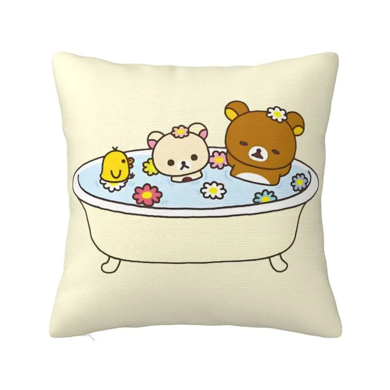

Custom Rilakkuma Pillow Covers Cute Cushions Cover Square Pillowcase