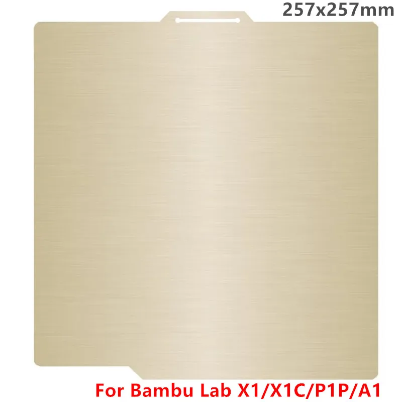 

PEI Plate 257x257mm for Bambu Lab X1/X1C/P1P/A1 Build Plate Double Sided Smooth PEI Flexible Spring Steel Print Bed