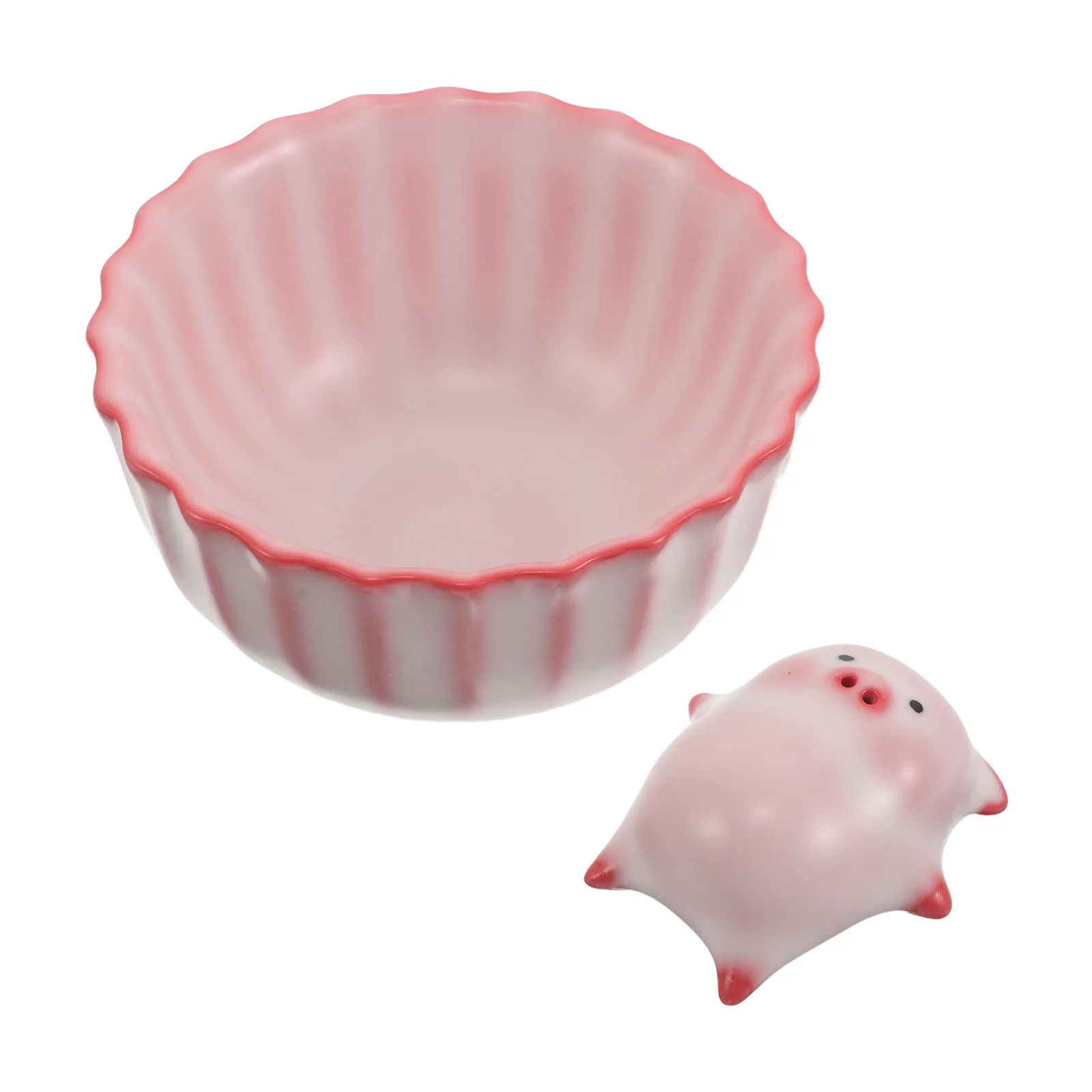 

Pink Ceramic Pig Tea Pet Cup Flower Shape Bubble Blowing for Tea Ceremony Cute Table Decor Chrysanthemum Cup Pig Mugs