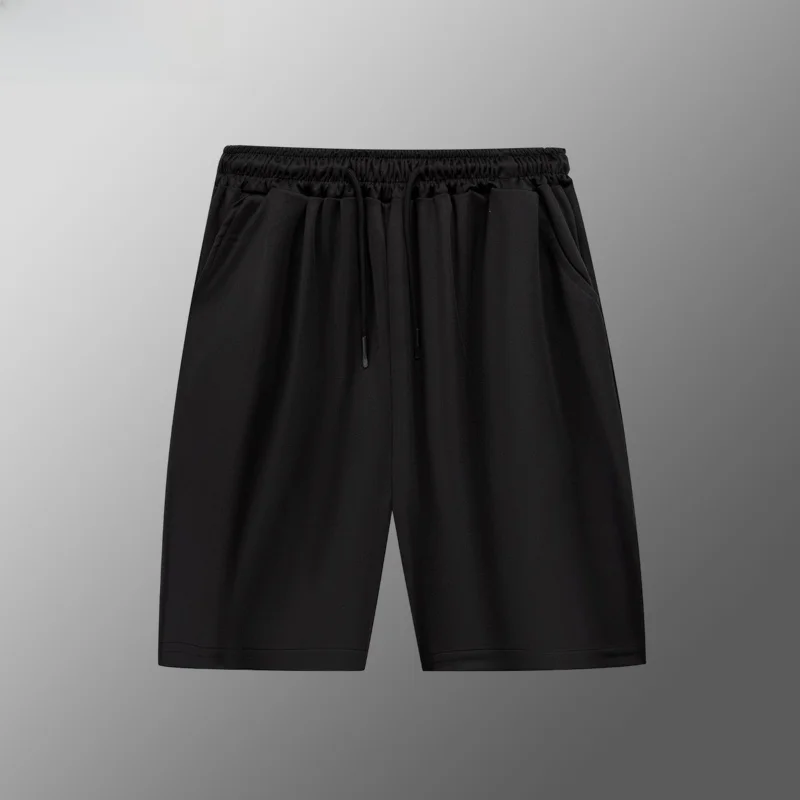 Sommer-Eisseide-Herrenorts, große Größe, lockere Passform, Laufen, Spor Me, Fünfviertel, lässig, trendig, mittlere Taille