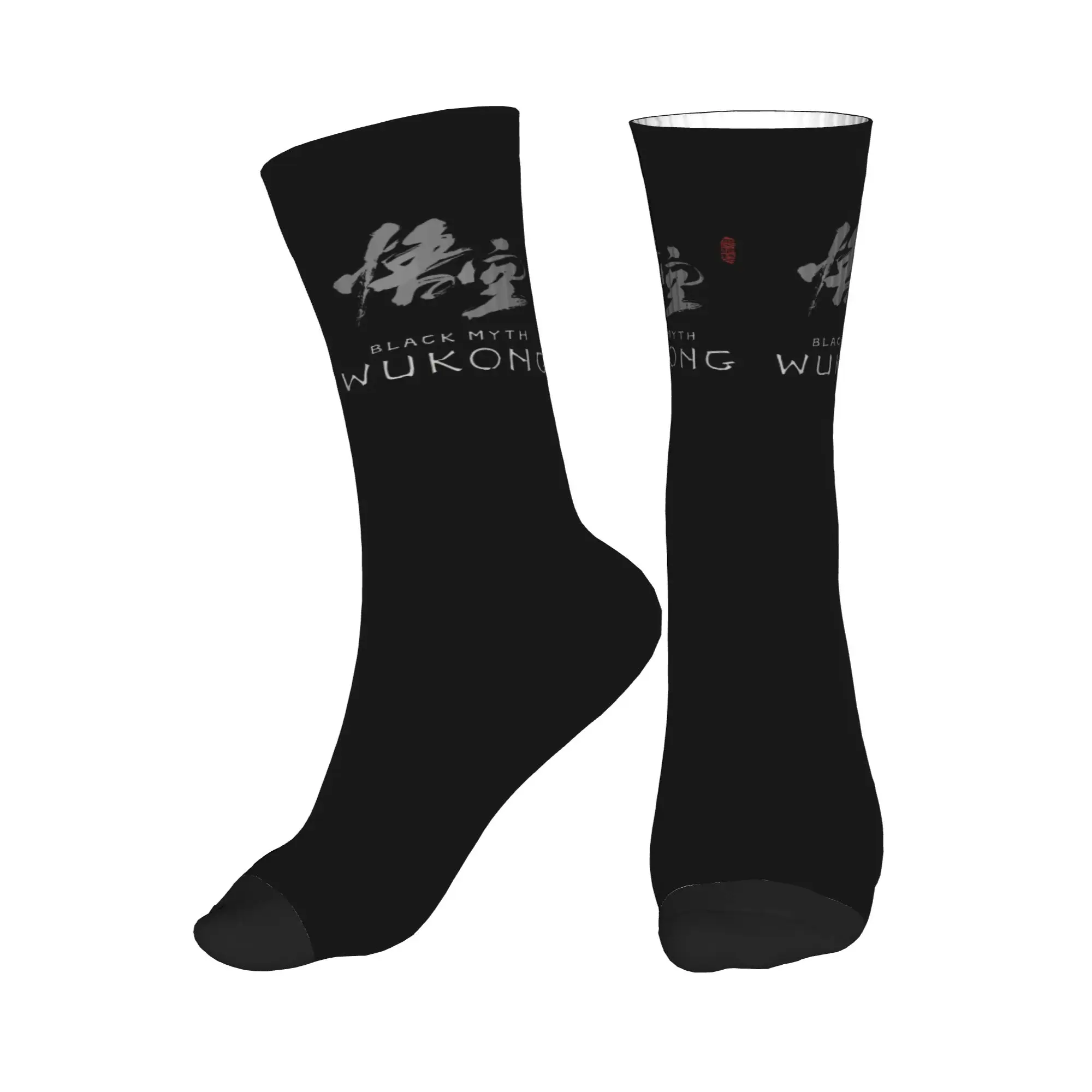 

Fashion Mens Black Myth Wukong Dress Socks Unisex Warm Comfortable 3D Printed Crew Socks