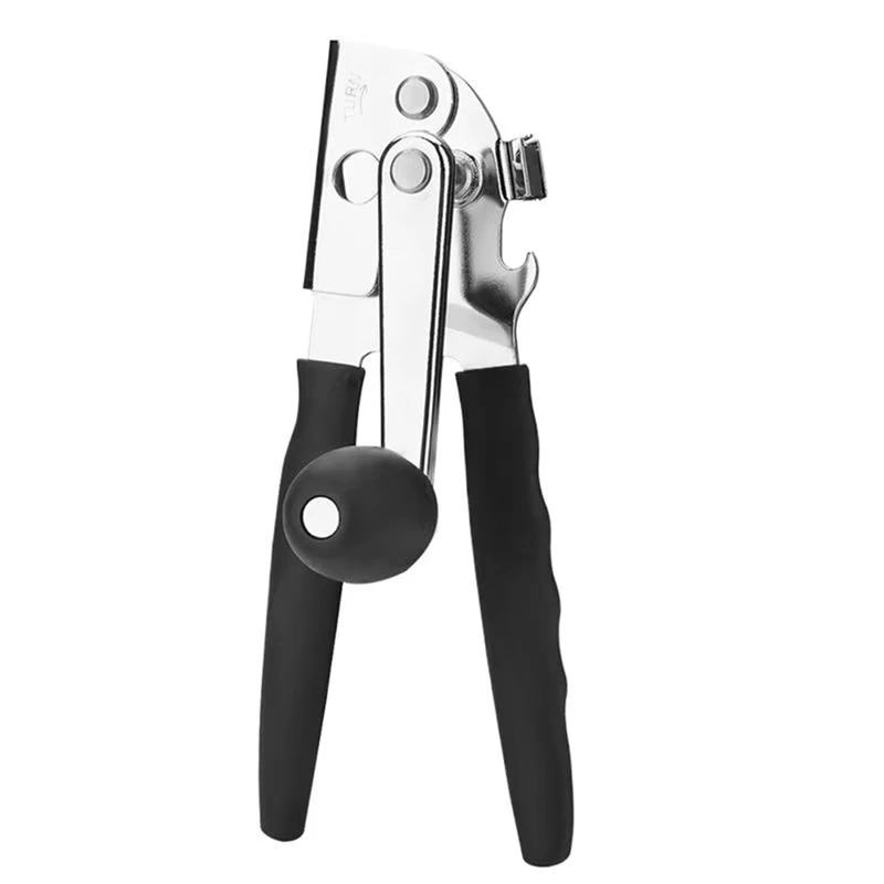 (NEW) Multi-Function Can Opener Fruit Opener Hand-Crank Bottle Opener With Comfortable Extra-Long Handle And Extra-Large Knob