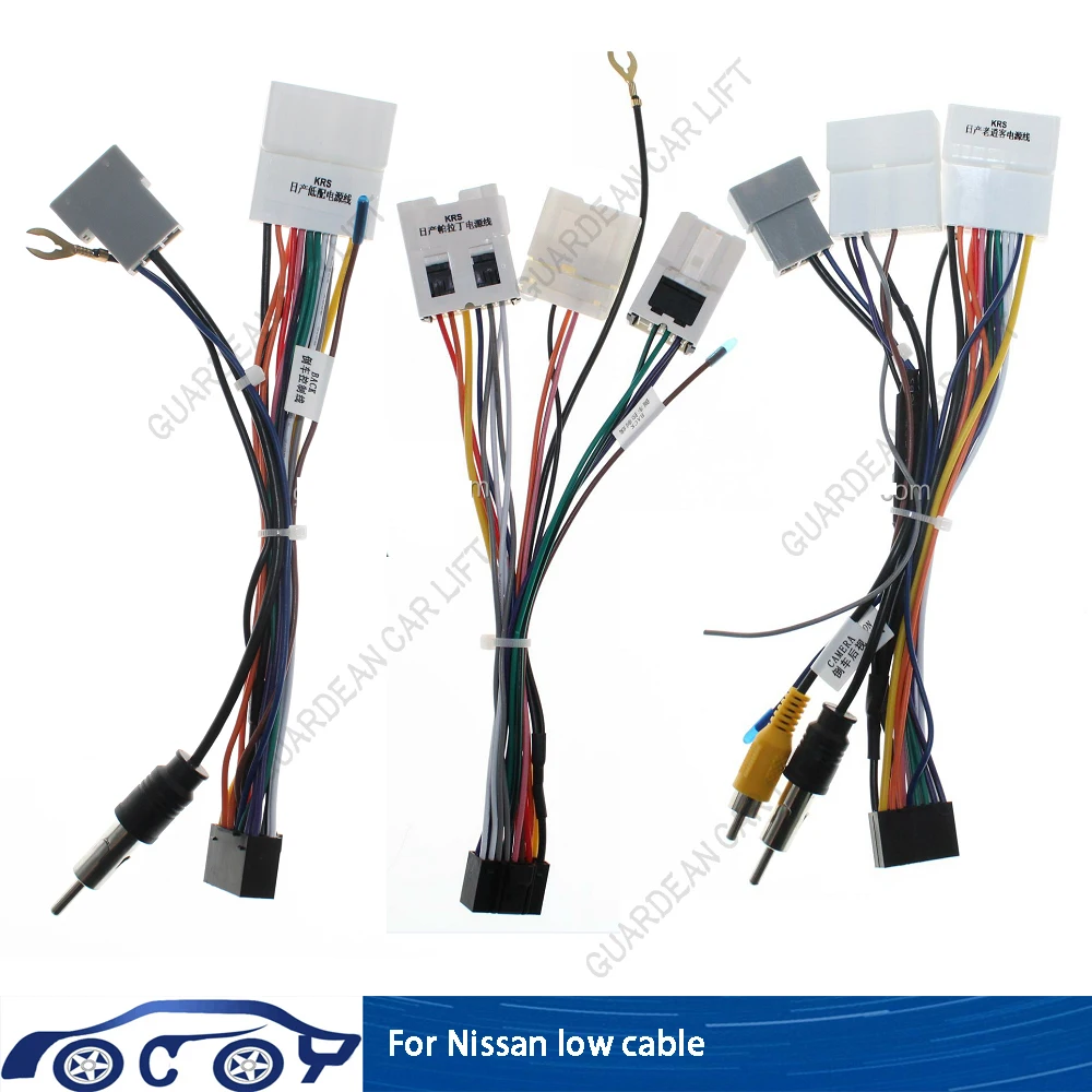 16Pin Car Wiring Harness Adapter Car Stereo Video Multimidia Radio Player Wiring Cable For Nissan OEM Car Radio Harness