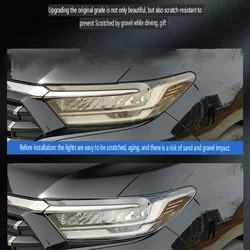 Car Front Headlamp Film for Honda Odyssey Breeze TPU Transparent Protection Film Headlight Trim Strips Car Sticker Accessories