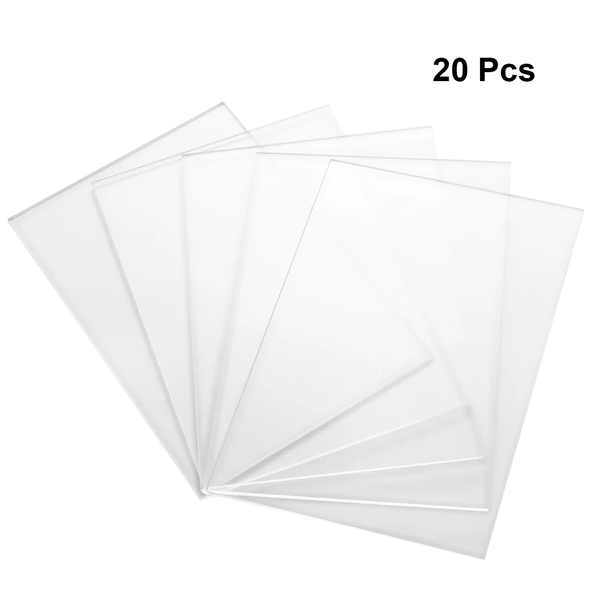 

20pcs Transparent Acrylic Sheets Multifunction Plastic Panels for Crafting Project Picture Frame Cutting