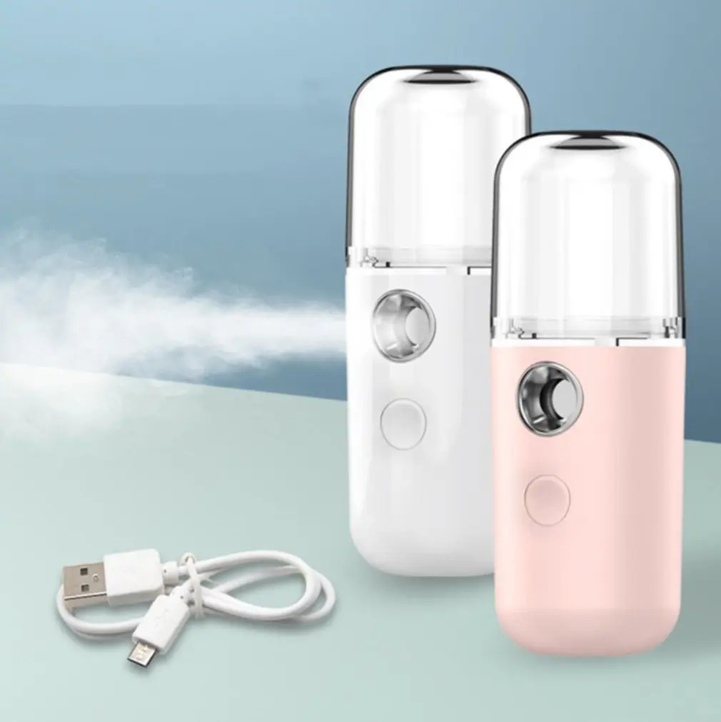 

Nano Spray Water Replenisher Hydration Instrument Mini Portable USB Rechargeable Facial Steamer Beauty Moisturizing Humidifier