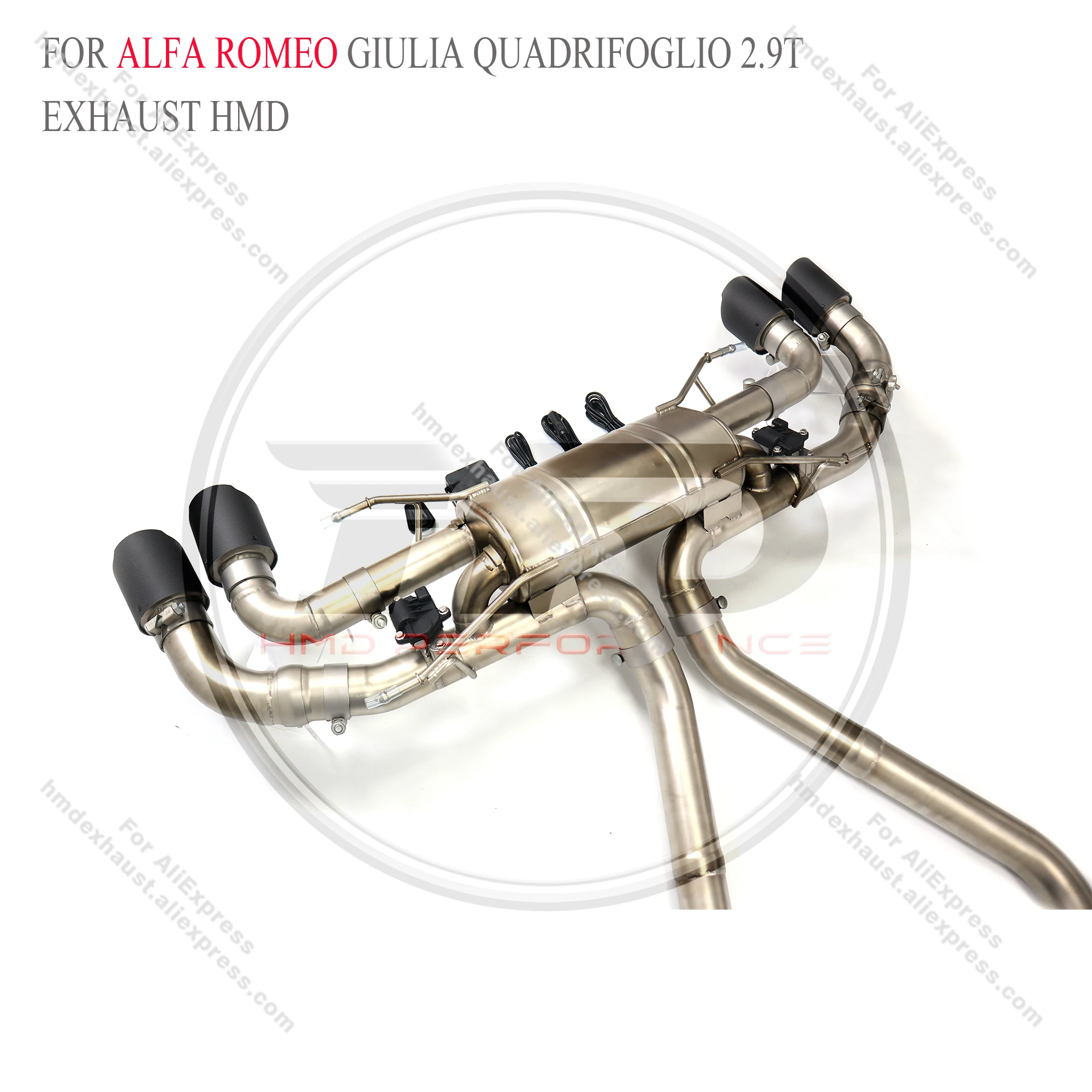 HMD Catback for Alfa Romeo Giulia Quadrifoglio 2.9T Exhaust System Stainless Steel Performance Valve Muffler Car Accessories