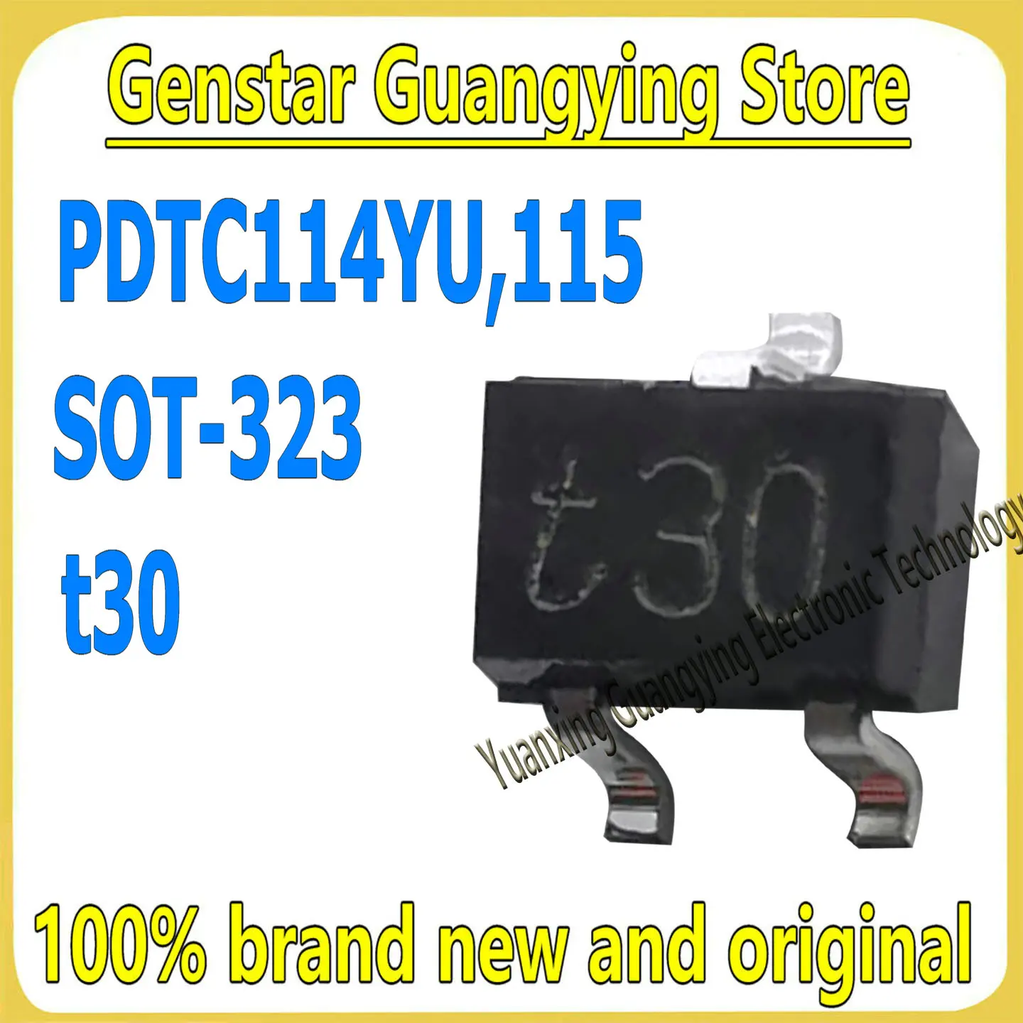 (10 pieces) PDTC114YU, 115 PDTC114YU Marking: t30 SOT-323 NPN 50V 100mA 200mW Digital Transistor 100% Brand New