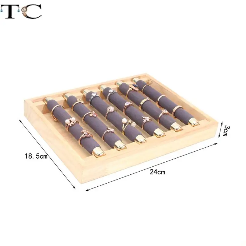Imagem -06 - Anel de Registro Natural Exibir Bandeja Anel Móvel Armazenamento Vara Jóias Tiro Adereços