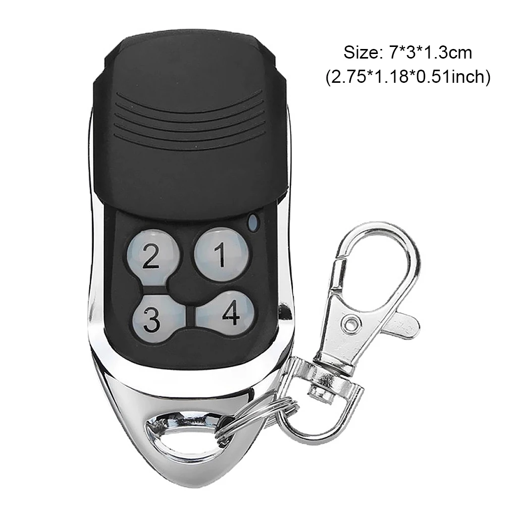 4 Pieces Vehicle Garage Door Remote Control 3V 31mA 100m Portable Reusable Battery Powered Replacement Controller