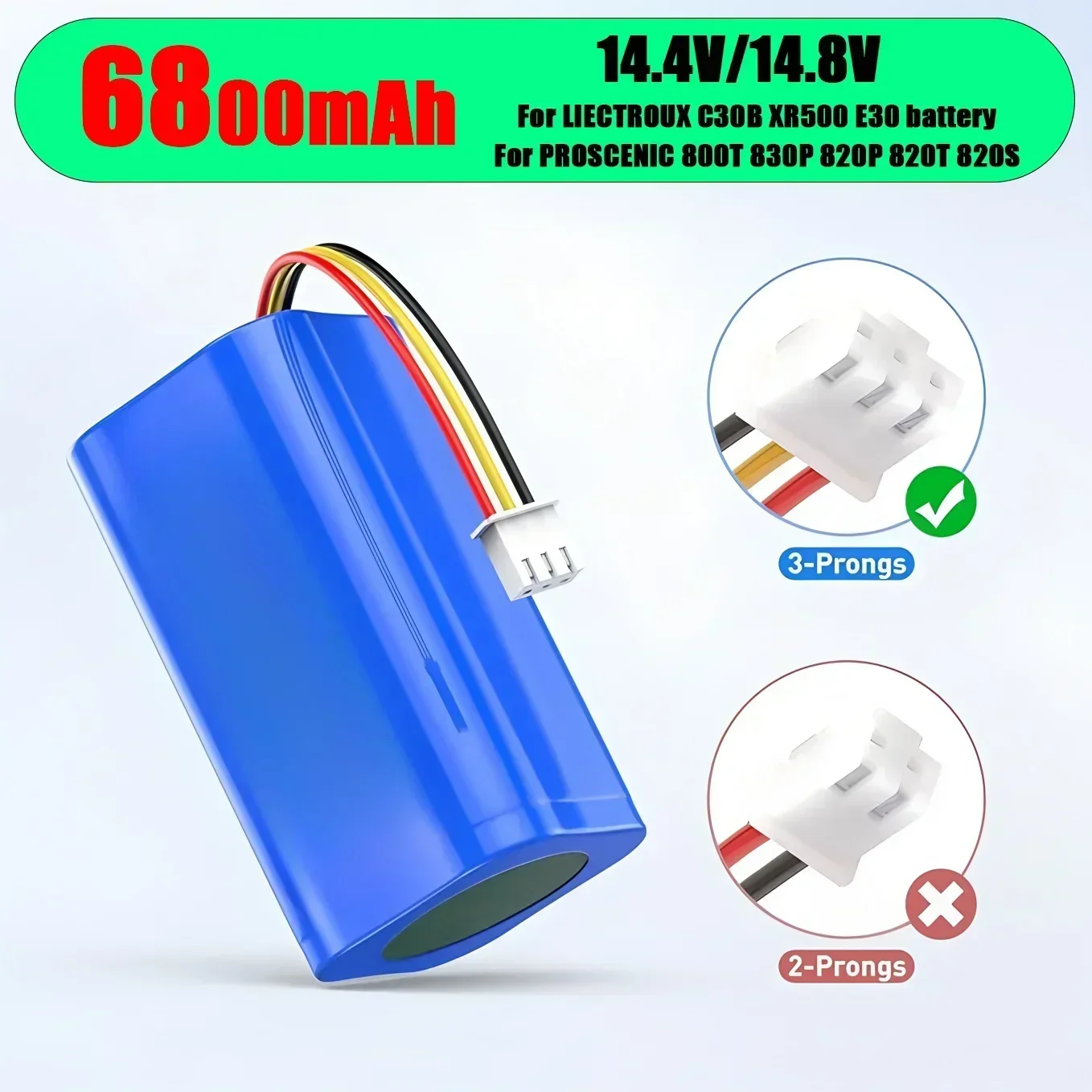 14.4 V/14.8 V 18650 li-ion batterij Voor LIECTROUX C30B XR500 E30 Voor PROSCENIC 800 T 830 P 820 P 820 T 820 S Robot Stofzuiger