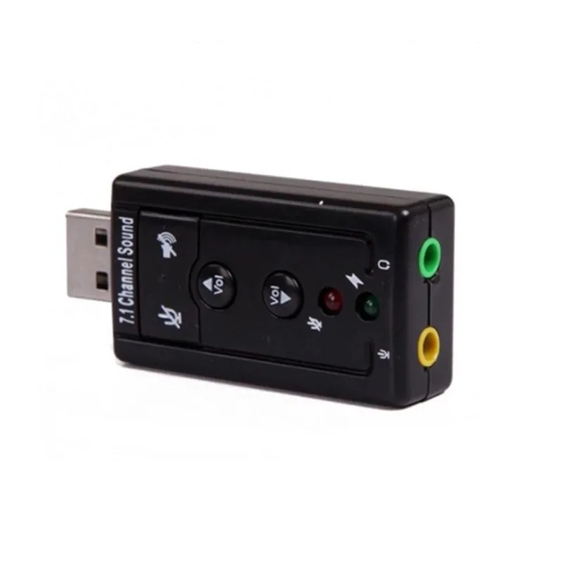 Usb Geluidskaart 7.1 Kanaal Geluid 3.5Mm Audio Interface Externe Geluidskaart Naar Oortelefoon Luidspreker Voor Win 7 8 Android Linux Mac Os