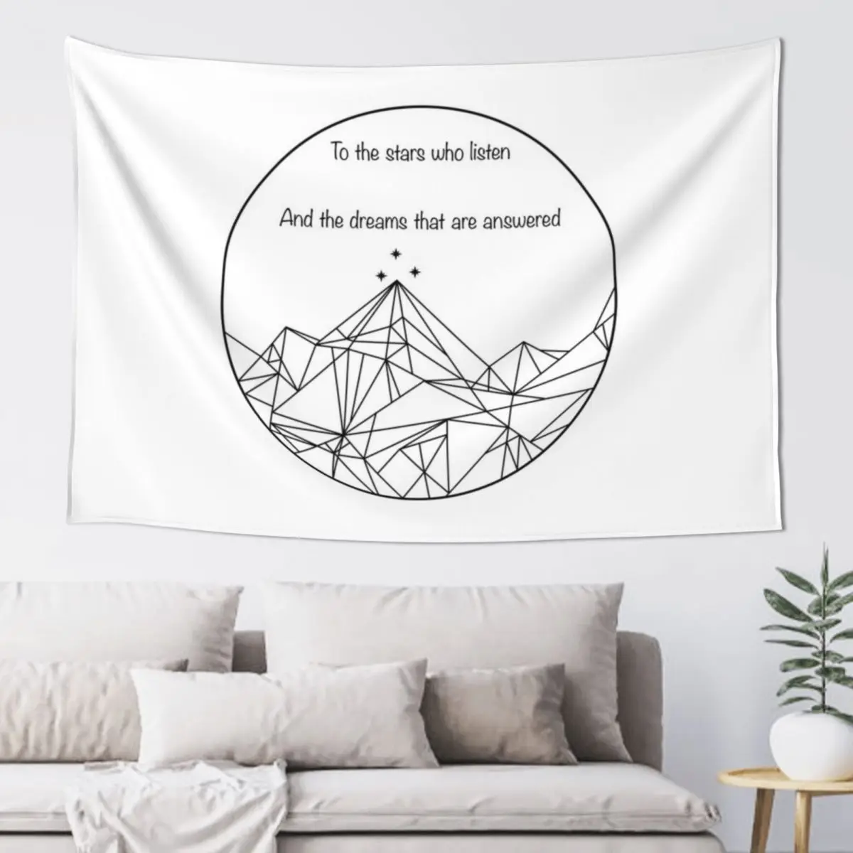 

To the Stars who listen and the Dreams that are answered Night Court Insignia Tapestry Wall Carpet Decor For Room Tapestry