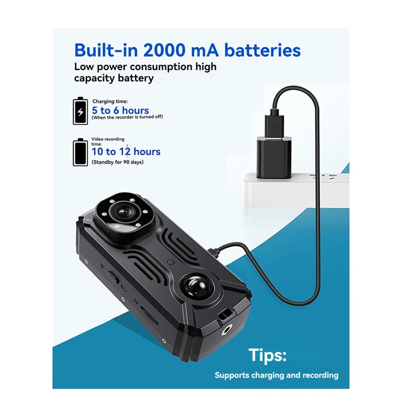 A22R-MD37 واي فاي كاميرا صغيرة IR-CUT للرؤية الليلية مصغرة كاميرا الفيديو جيب الشرطة الجسم كام PIR كاميرات الدراجة كاميرا ويب رياضية #4