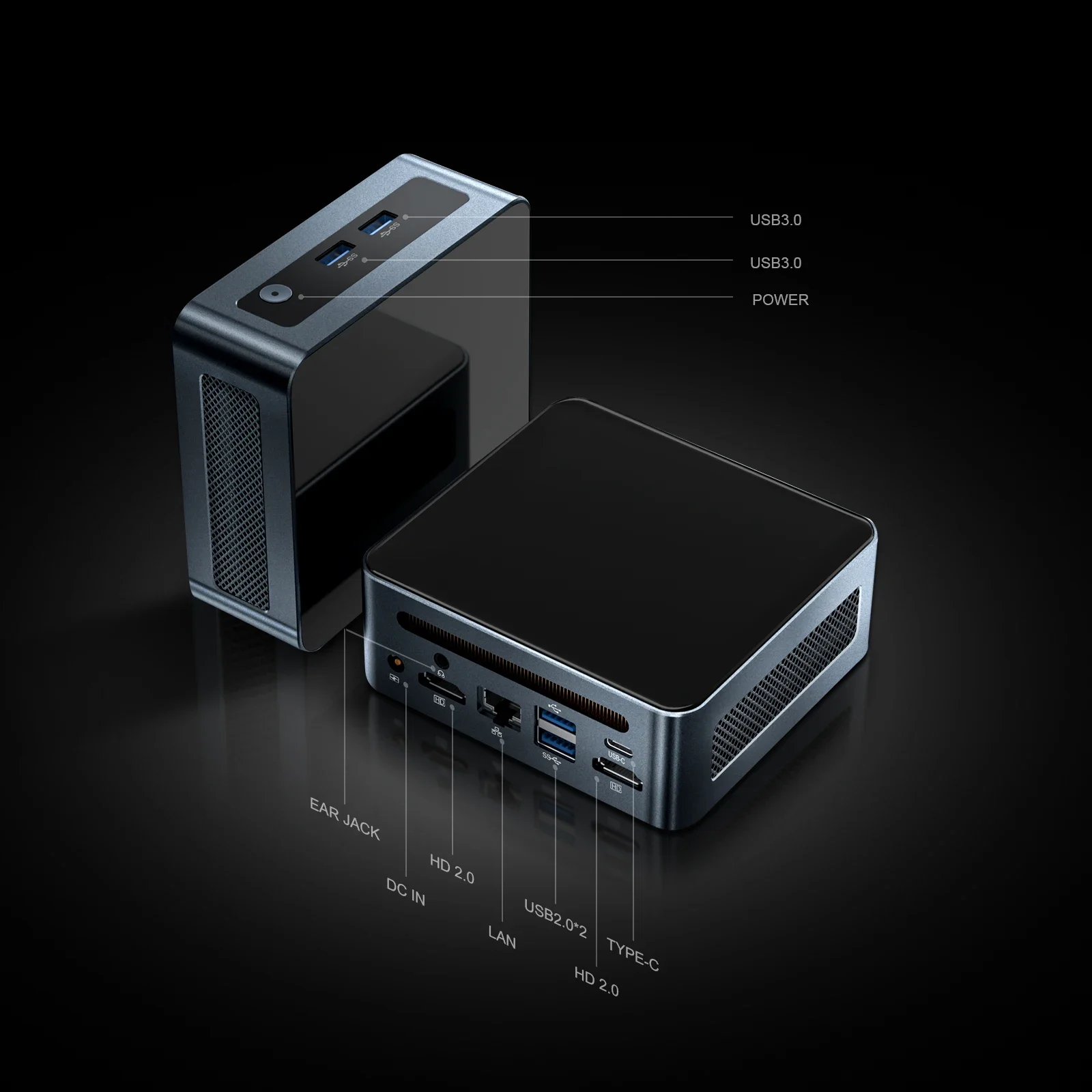 US.EU Chatreey AN2P Mini-PC R5 5625U/3550H Gaming-Desktop-Computer NVME SSD WIFI6 HD Windows 11 Pro