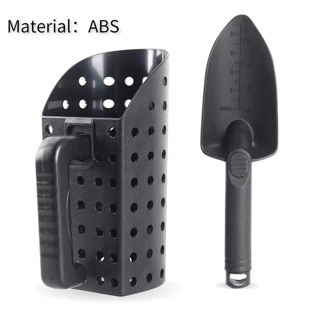 1 Set di accessori per metal detector ABS Set di palette e palette per sabbia per il rilevamento di metalli, strumento portatile per la caccia al tesoro per sgusciare la spiaggia