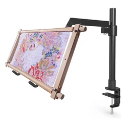 Metal Needlework Frame Stand Adjustable Rotating Embroidery Stand Embroidery Frame Stand For Needle Points, Easy To Use Durable