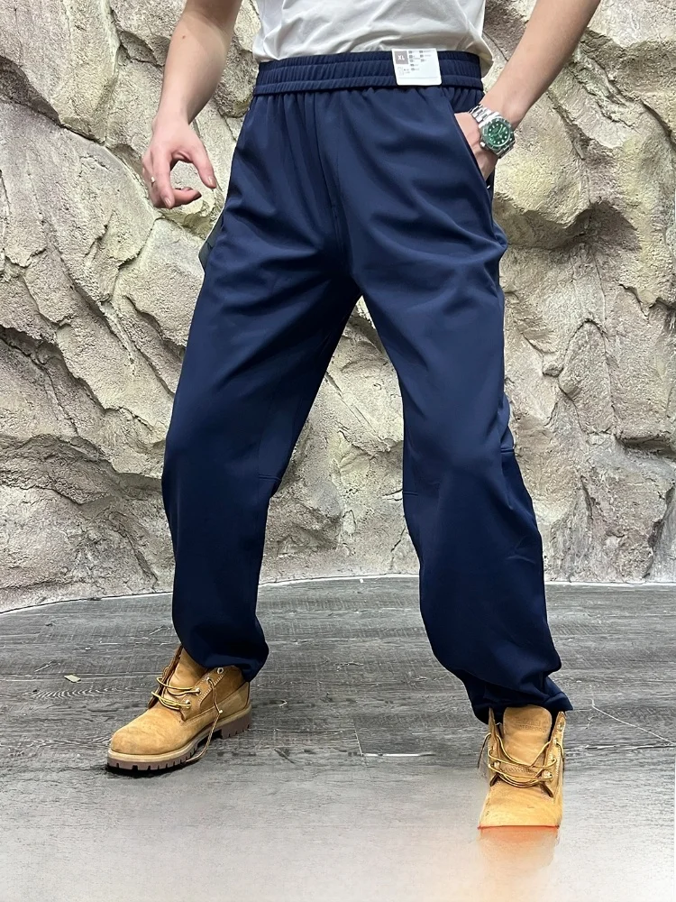 

Высококачественные мужские эластичные мягкие повседневные брюки Qui-Dry, прямые брюки с клейкой лентой, модные 3D пошив, осенние уличные брюки