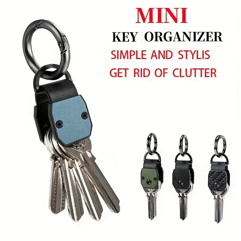 

Mini Key Holder Keychain Portable Key Storage Buckle Clip Household Key Organizer For Men Women Compact 2-5 Key Chain Keyring