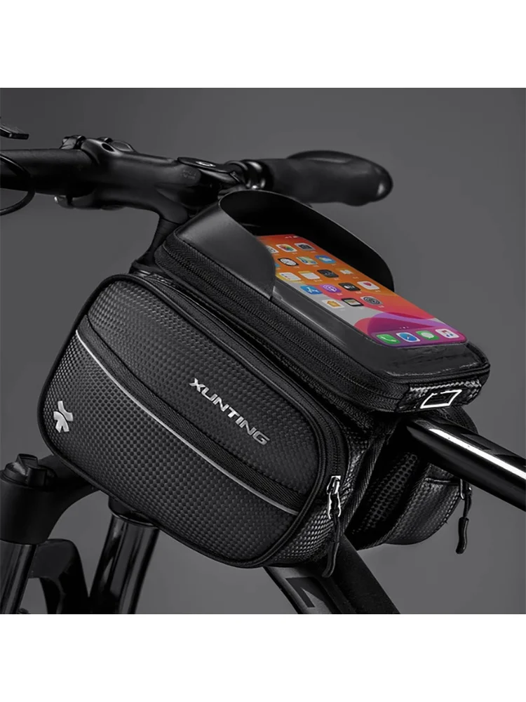 AliExpress Xunting Waterproof Bike Frame Bag with TPU Touch Screen, Large Capacity Front Pouch for Mountain & Road Bikes
