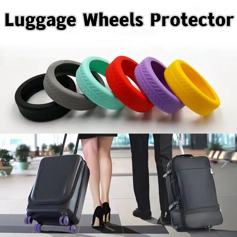 

8PCS Luggage Wheels Protector Silicone Wheels Caster Shoes Reduce Noise Office Swivel Chair Feet Cover for Furniture Accessories