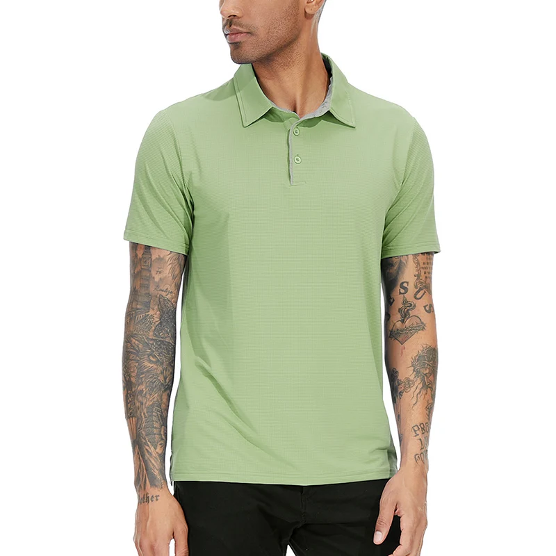 Men's Quick Dry Athletic Polo Shirt Lightweight Cool Sport Running Workout T Shirt Summer Casual Activewear Outdoor Golf Shirts