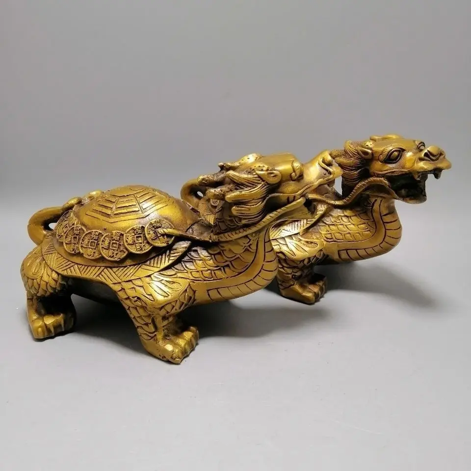 Tai Chi Bagua dragon turtle head turtle Statue Sculpture Figurines Home Garden Decoration Statues For House ﻿