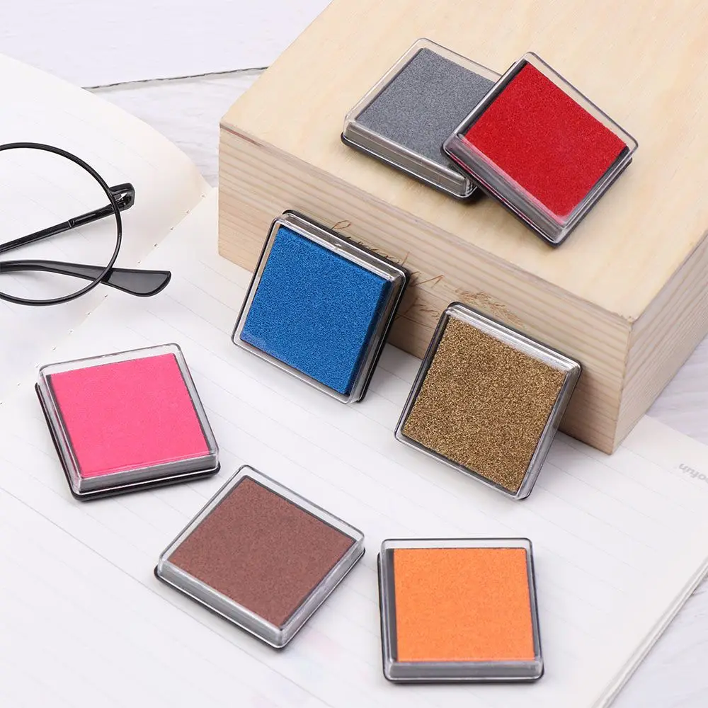 Office & School Supplies Scrapbooking Multi-color Sponge Square Ink Pad Stamp Pads Fingerprint Inkpad