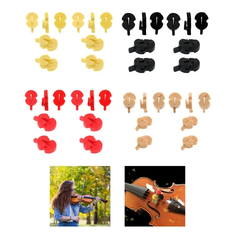 Praktischer Violin-Schalldämpfer, geeignet für 4/4-, 3/4-, 1/2- und 1/4-Violinen in voller Größe, hat keinen Einfluss auf die Klangqualität.