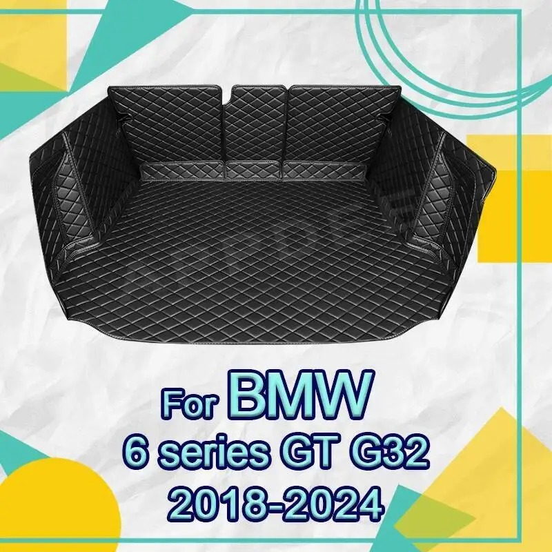 

Автоматический коврик в багажник с полным покрытием для BMW 6 серии GT G32 2018-2024 23 22 20 19 Автомобильный чехол для багажника, защита салона багажника, аксессуары