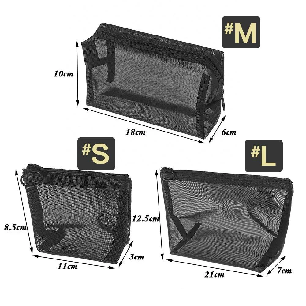 Transparent Cosmetic Bag Travel Toiletry Organizer PVC Waterproof Clear Makeup Pouch 3 Sizes Portable Storage Case Unisex Wash