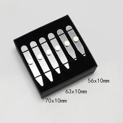 1Set Man Collar Support Business Men Gift Shirt Bone Stiffener Stainless Steel Collar Stays Inserts Fixed Jewelry With Box