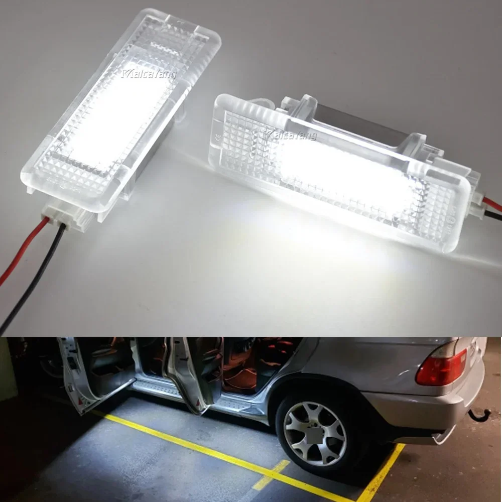 1 paio di luci interne per vano piedi di cortesia a LED senza errori per BMW e39 e53 X5 E52 Z8 lampada per auto